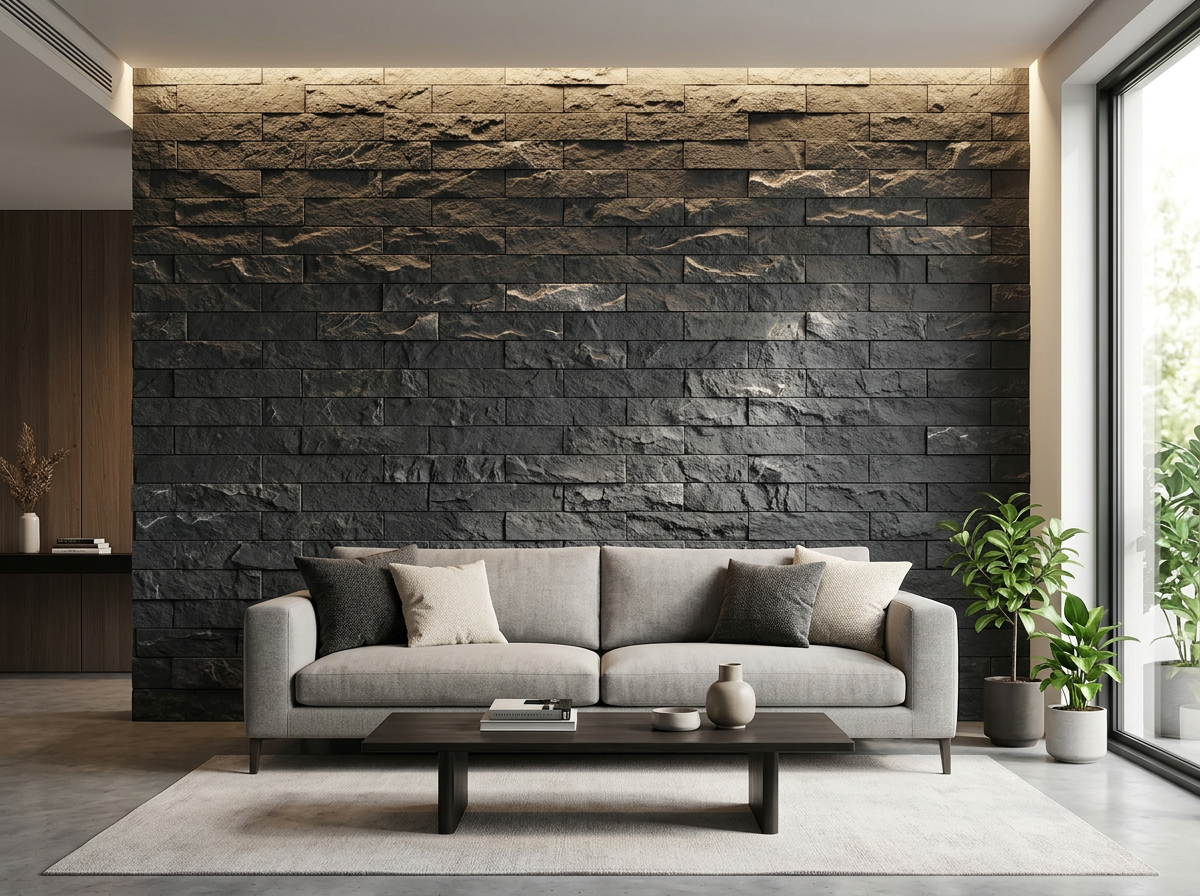 Superfície Pedras Naturais Revest Concreto Design